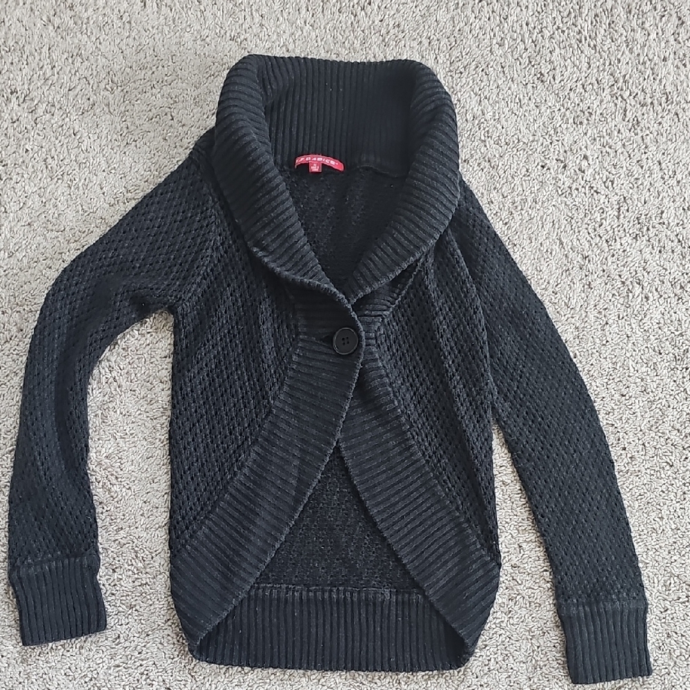 Elegant Black Women's Cardigan Sweater